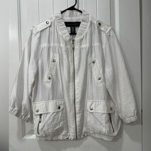 Apostrophe Women's White Utility Jacket